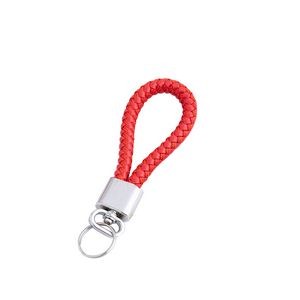 Rotated Ring Weaved PU Leather Keychain Key Organization 3