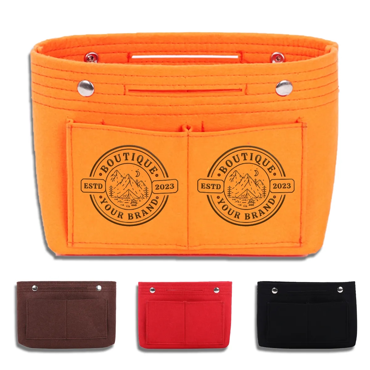 Portable Large Capacity Felt Handbag Makeup Sundries Holder 2