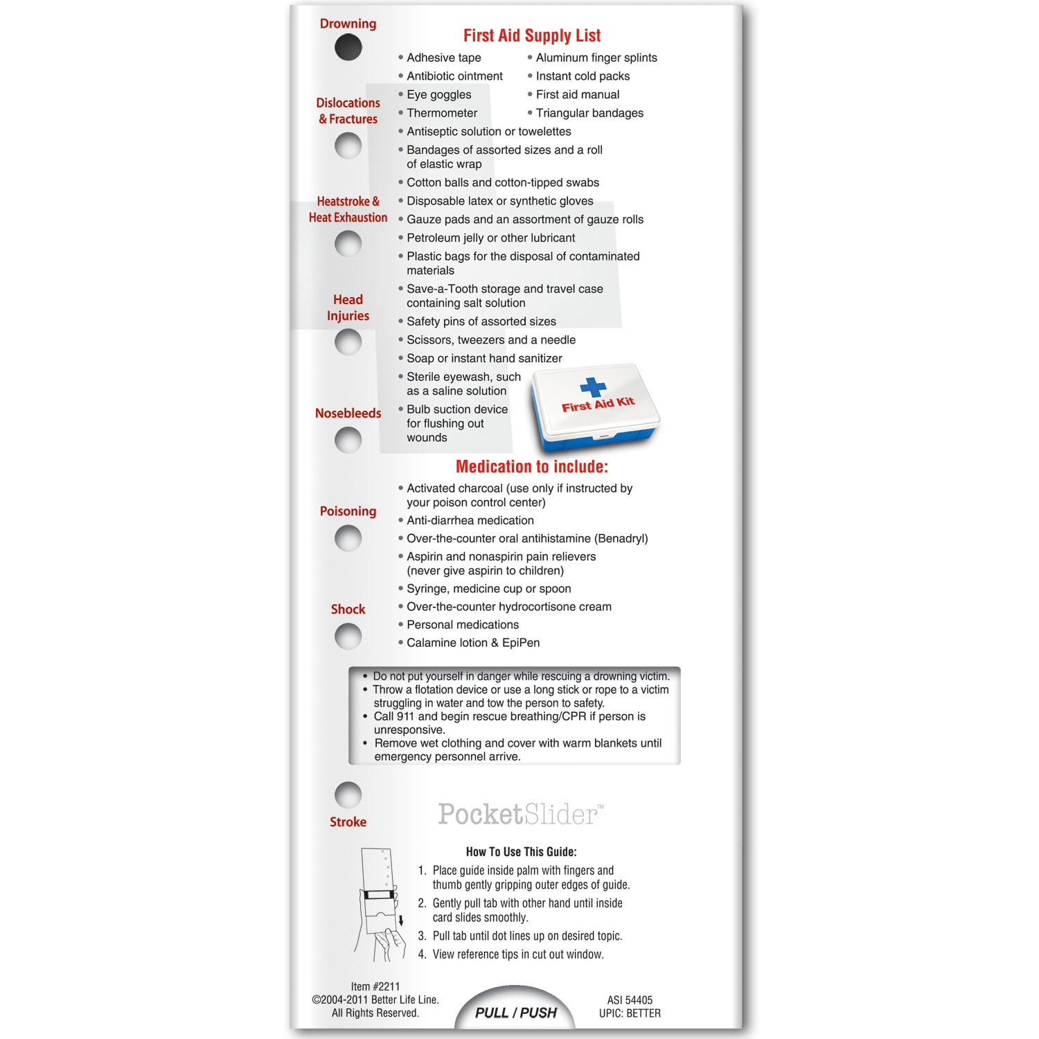Pocket Slider - First Aid: Safety Tips 4