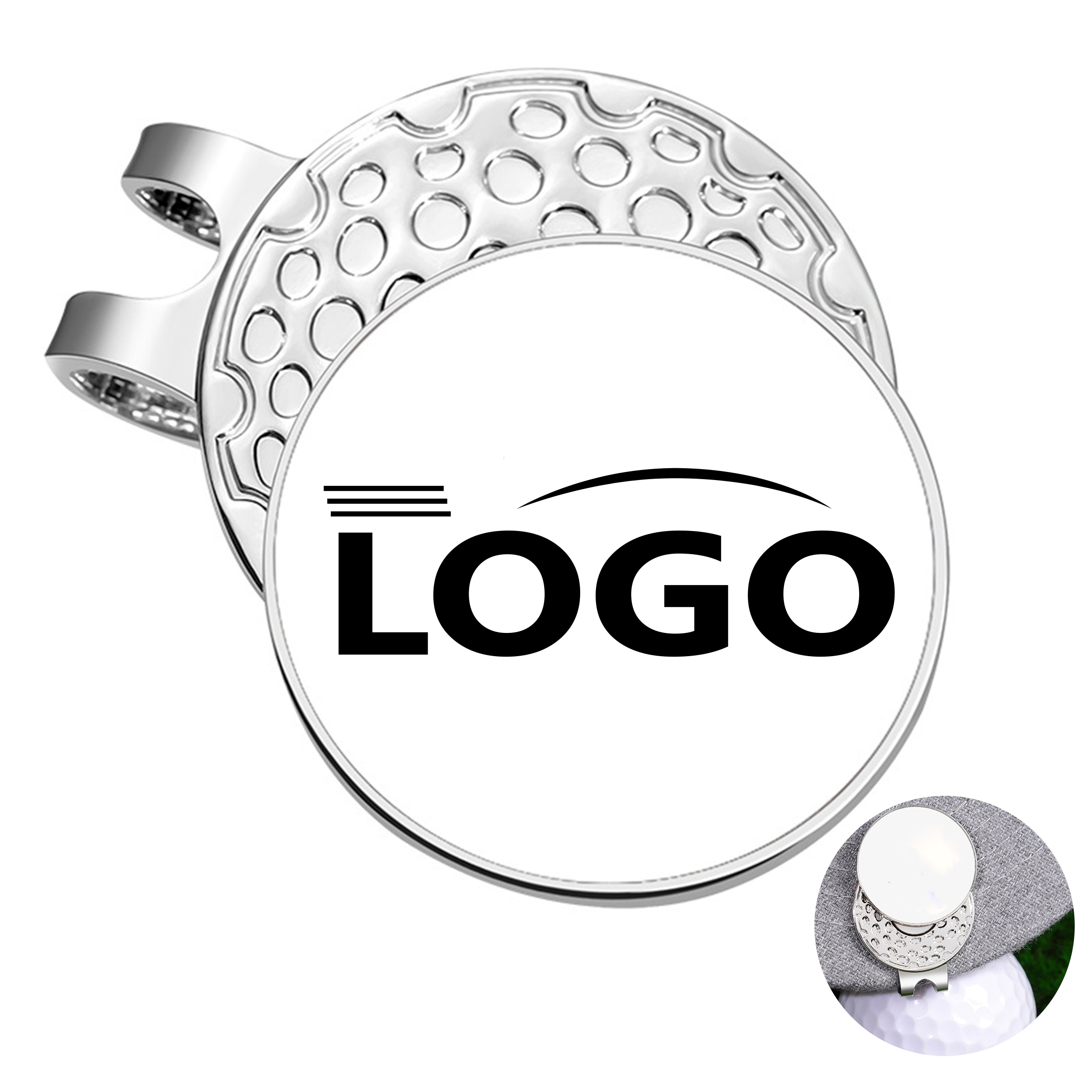 Golf Hat Clip & Ball Marker Set ?C Stainless Steel 3