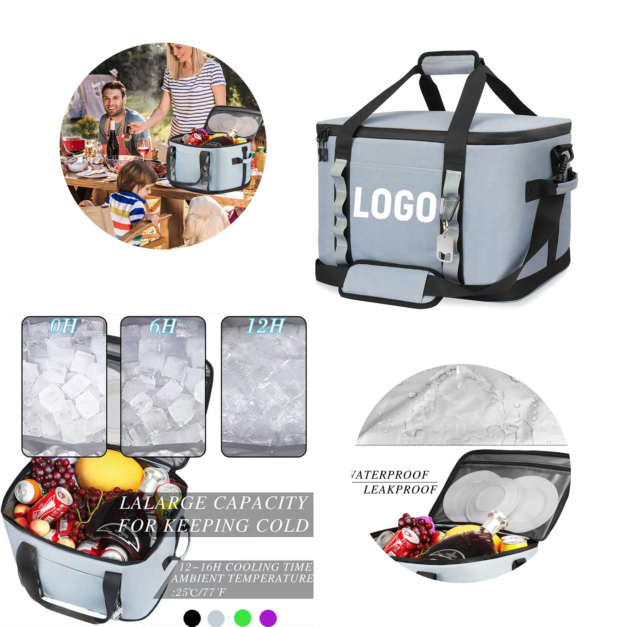 CleverMade Collapsible Cooler Bag 40L 3