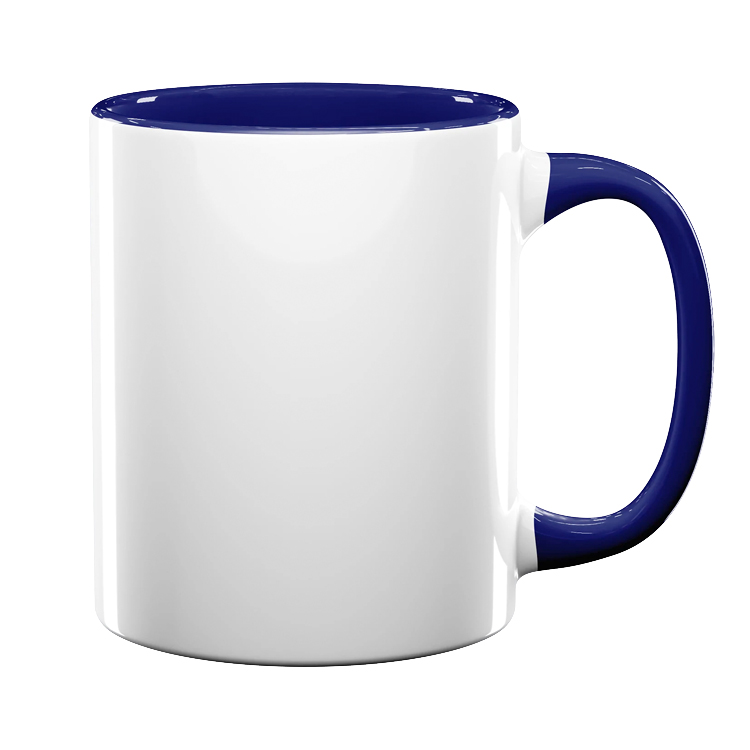 11oz Full Color Royal Colored Handle Mug 2