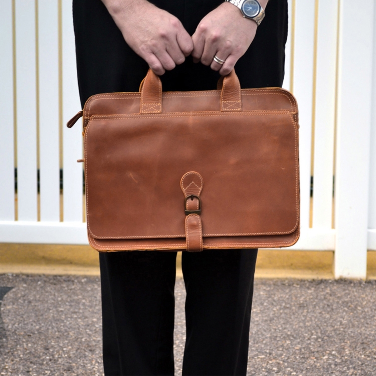 Texas Canyon Leather Briefcase 3