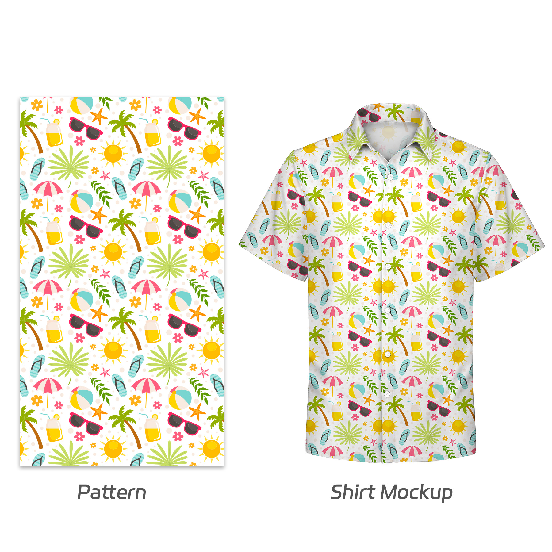 135gsm Custom Dye Sublimation Hawaiian Shirt-UPF 50+ 5