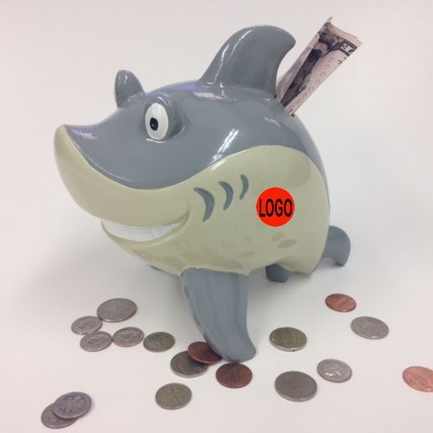 7" Great White Shark Coin Bank 2