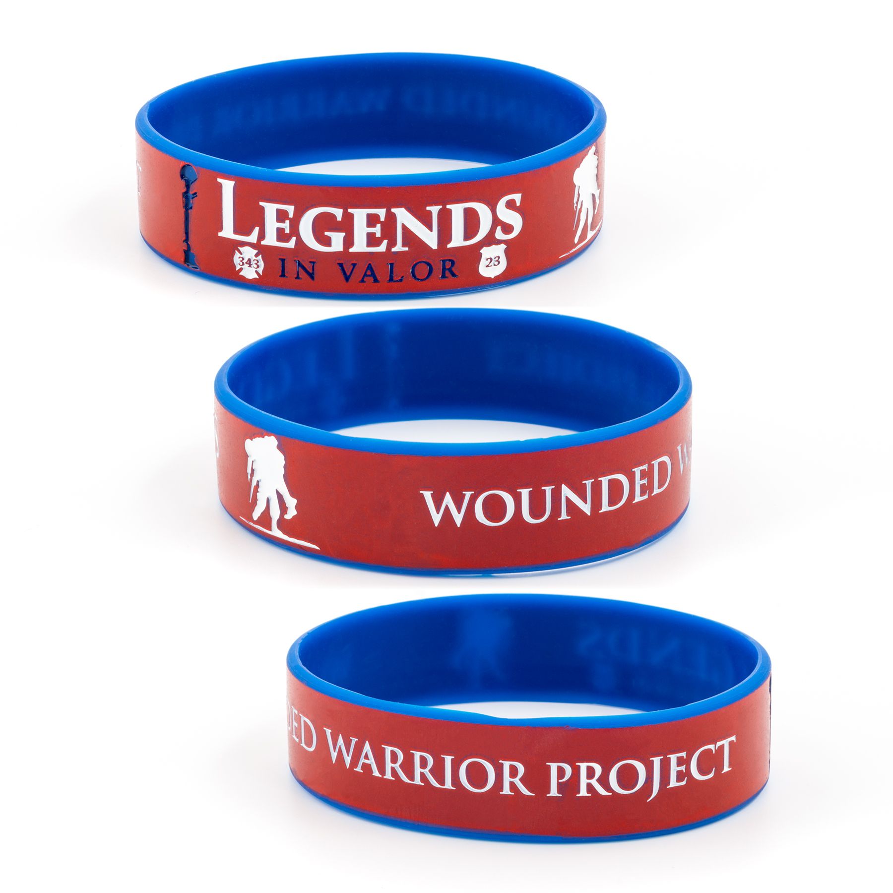 Wide Debossed Custom Silicone Bracelet 2