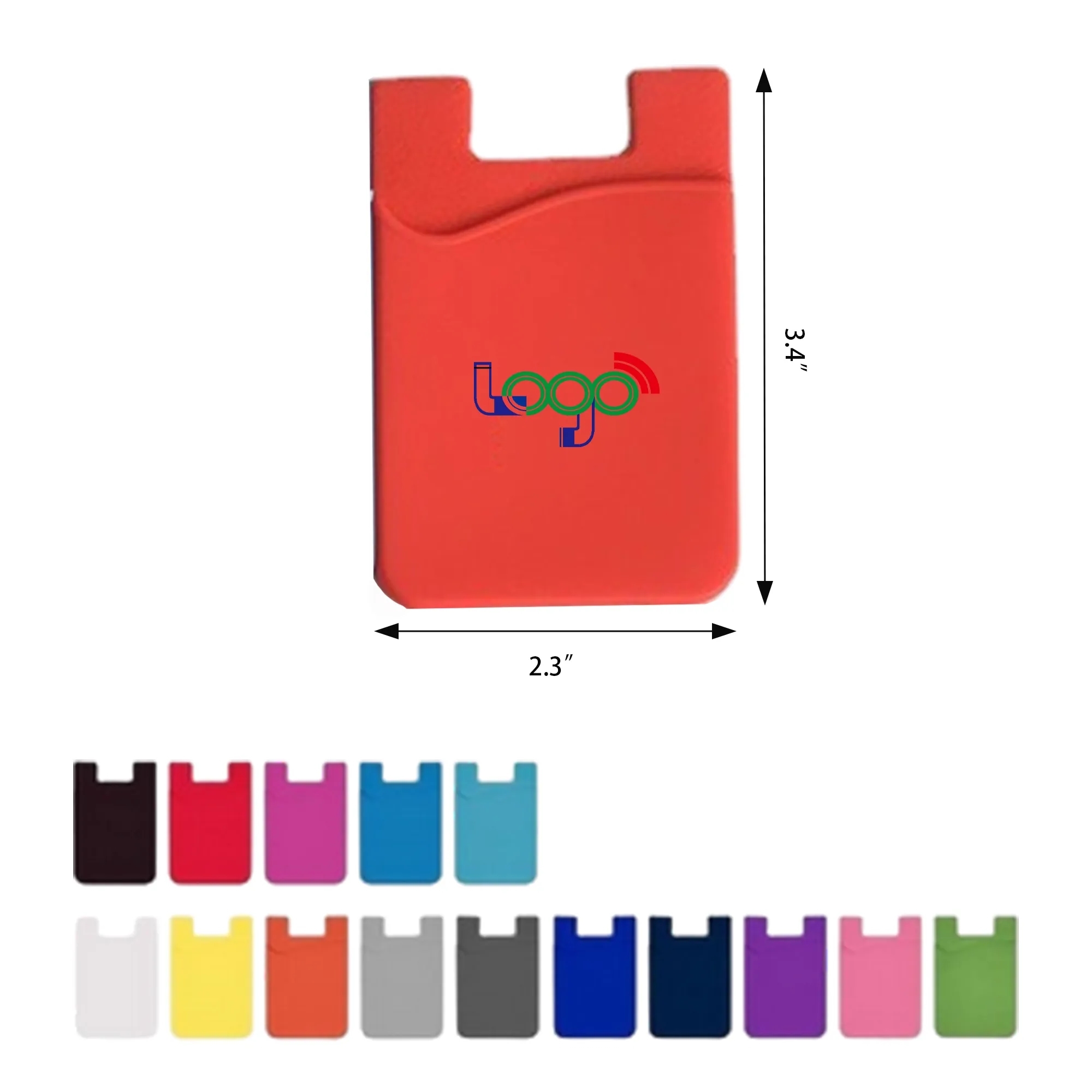 Silicone Phone Back Stick Card Sleeve MOQ 100PCS 3