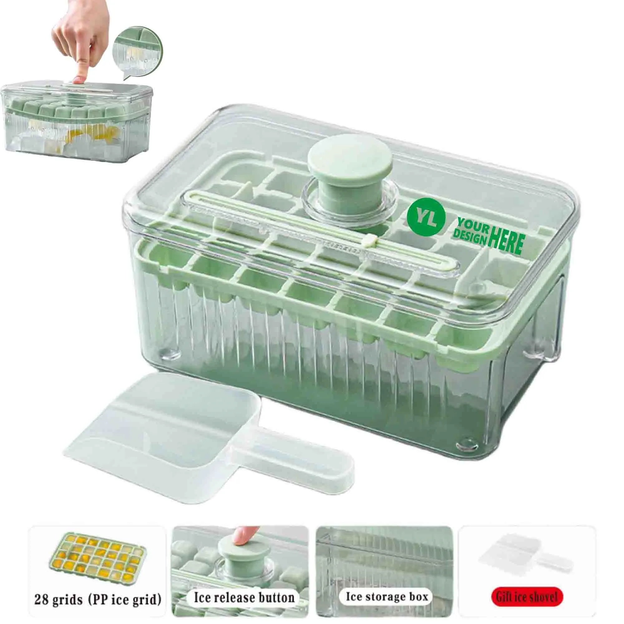 28 Ice Grids Cube Molds
