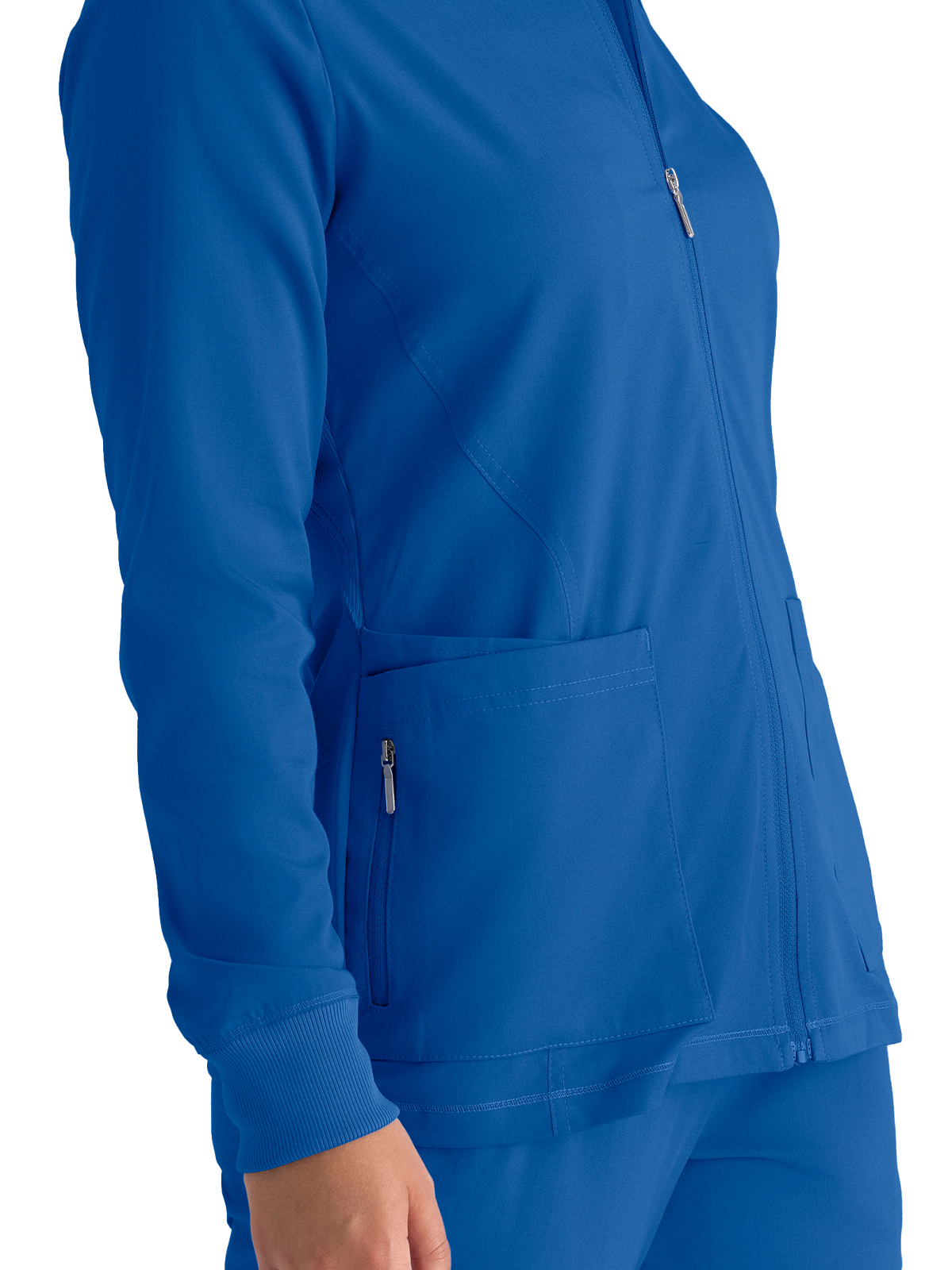 Grey's Anatomy Spandex Stretch - Women's Five-Pocket Gianna Warm-Up Scrub Jacket 41
