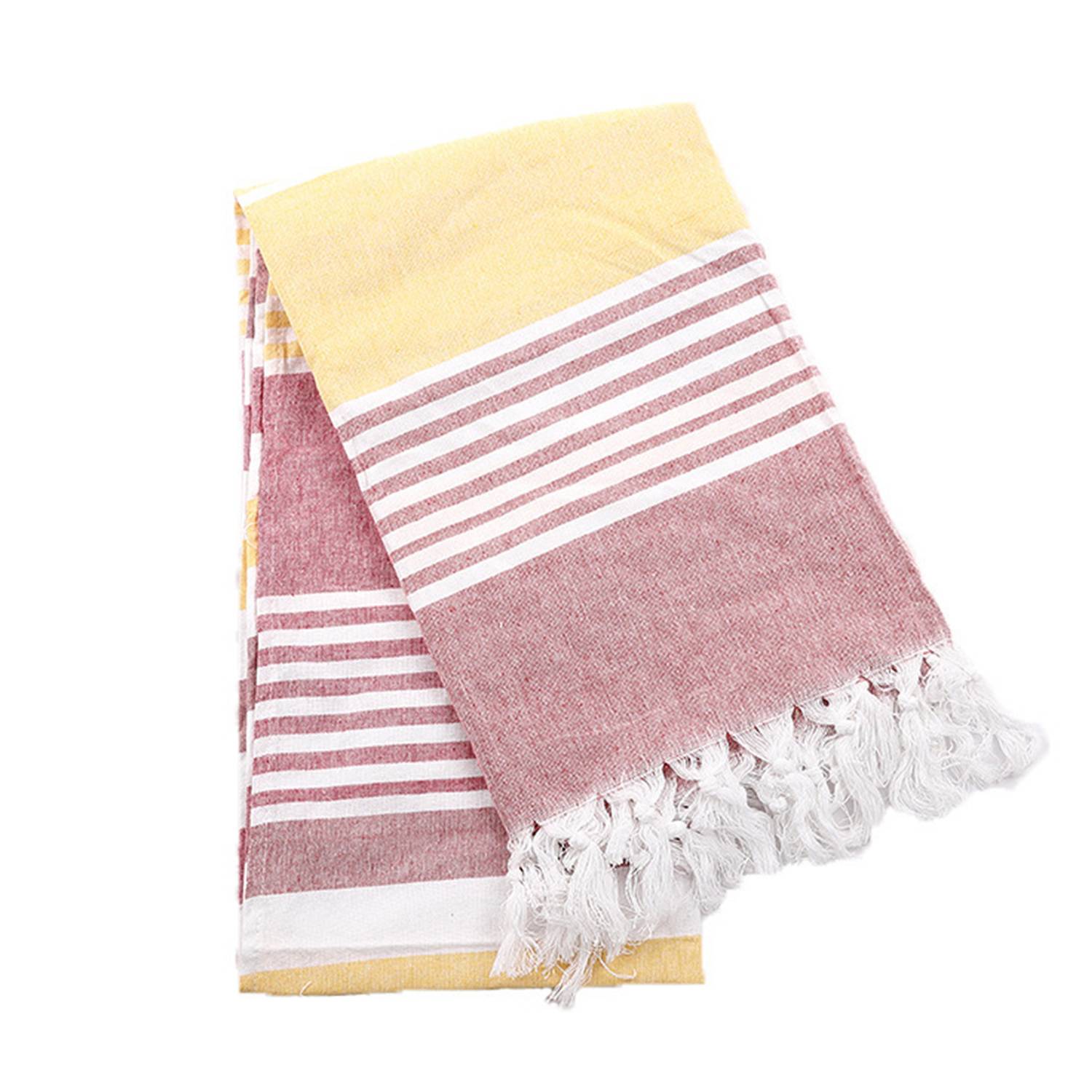 Cotton Turkish Fringe Striped Beach Towel 5