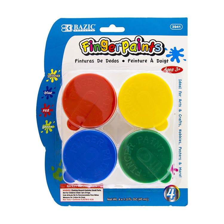 Finger Paints - 4 Colors 1.35 fl. oz each 2