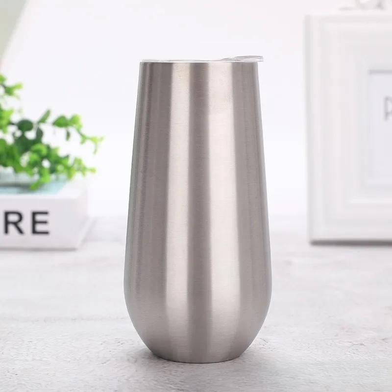 Stemless Double Insulated Champagne Flute Wine Tumbler 3