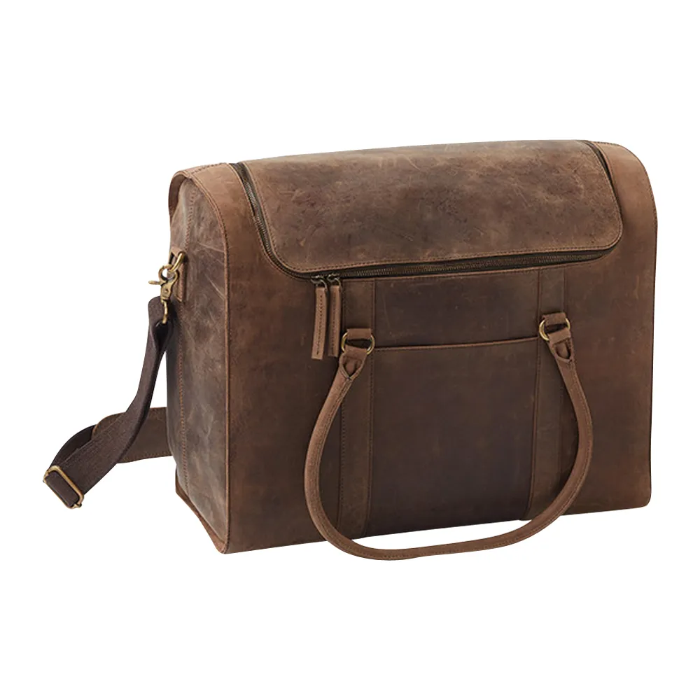 6-Bottle Leather Wine Duffel Bag 11