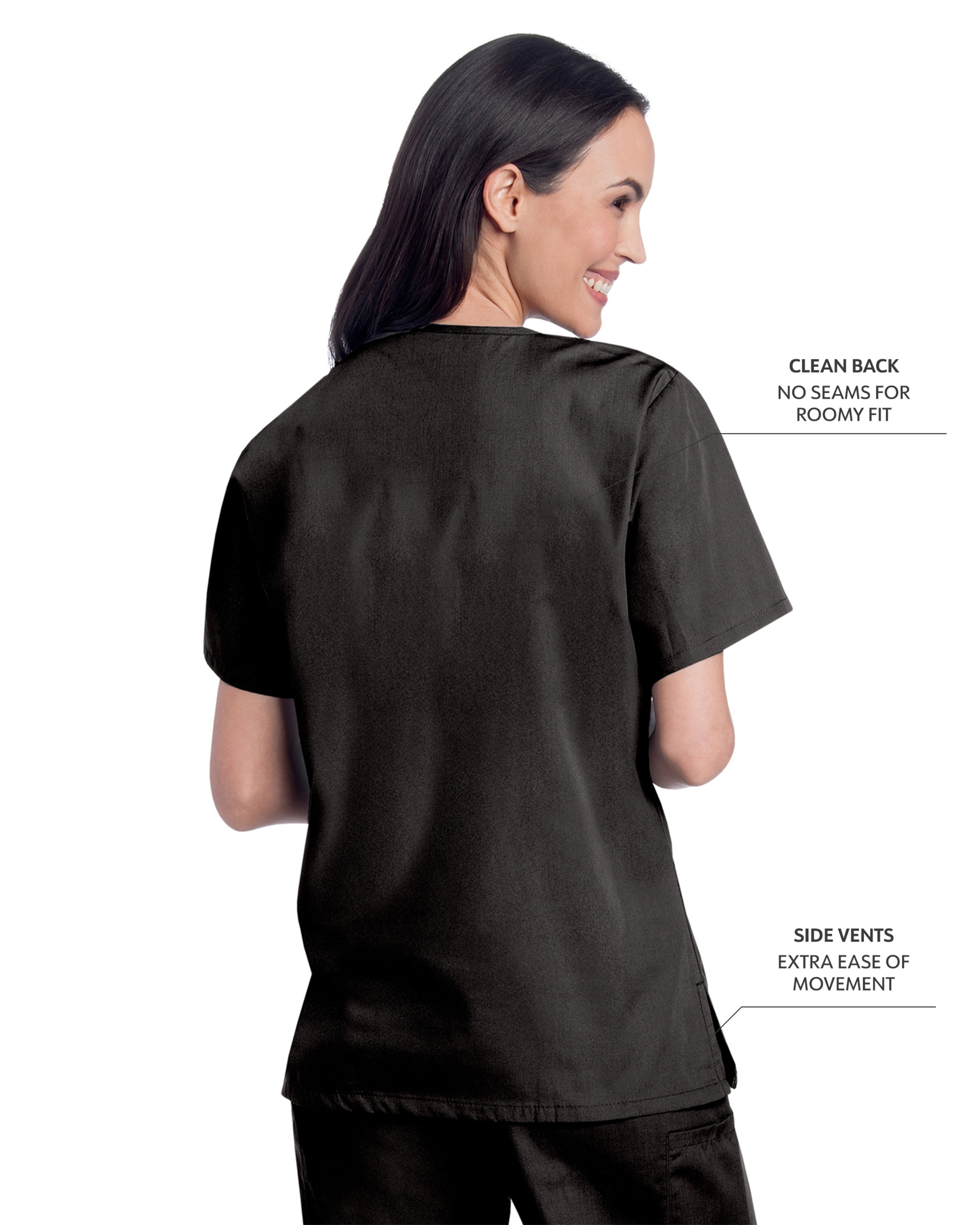 Landau - ScrubZone - Women's Three-Pocket Clean Back V-Neck Top 29