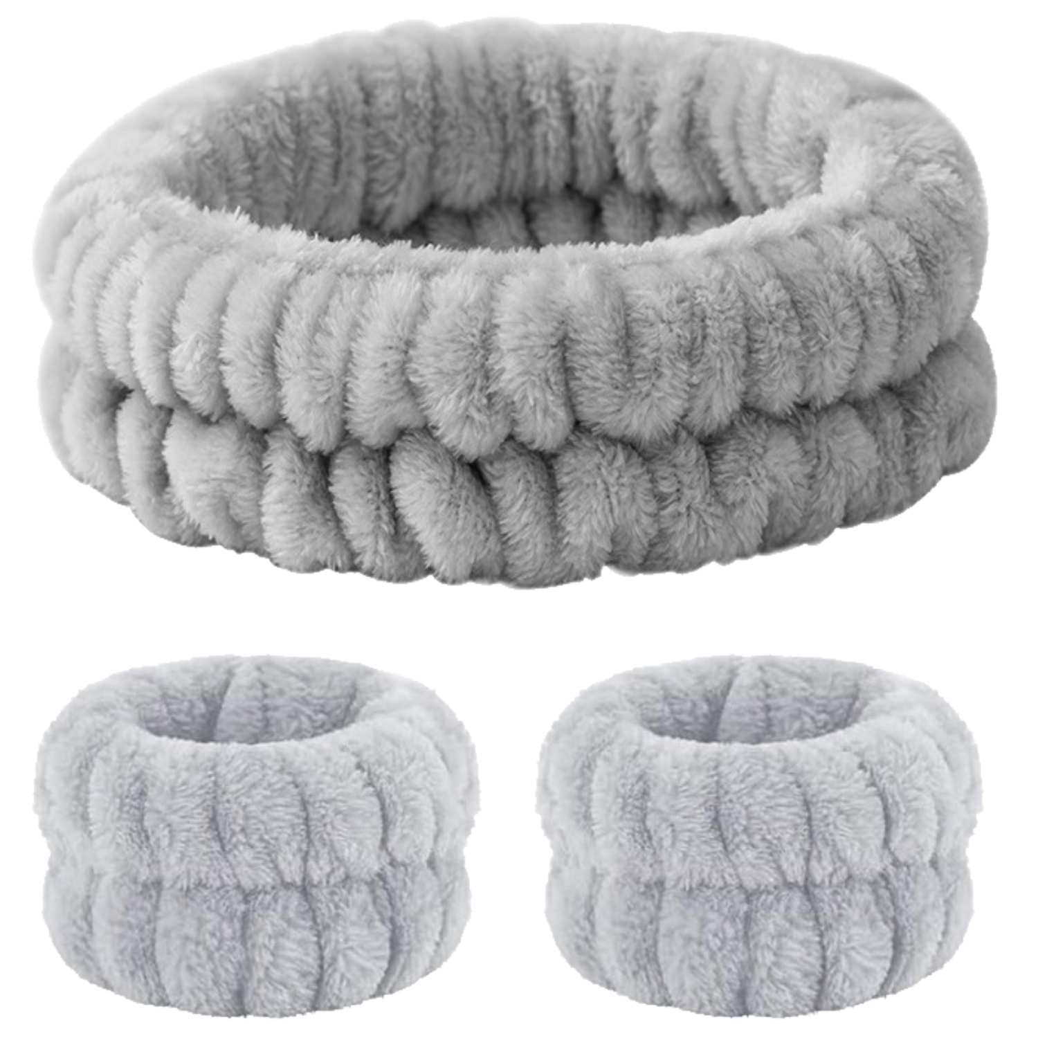 3 Pcs Spa Headband Wristbands Set 8