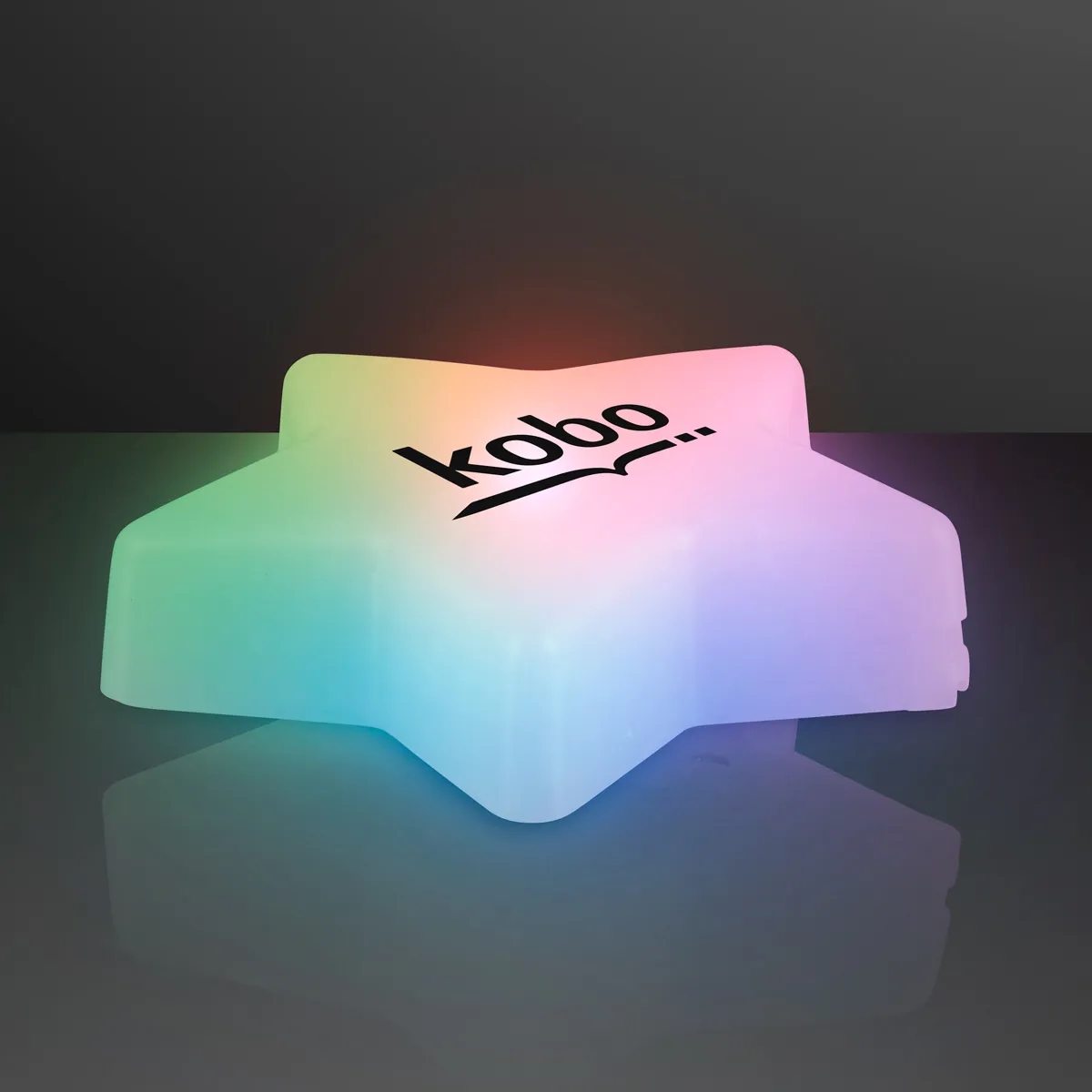Multicolor LED Glow Star Clip-On Light Badge with White Bead 2