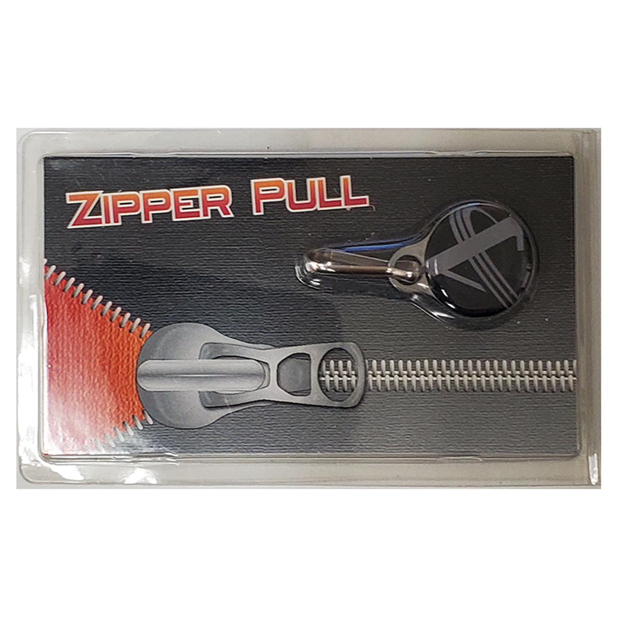 Zipper Pull Charms / Tag with double sided imprint of 3/4" round and metal back 1