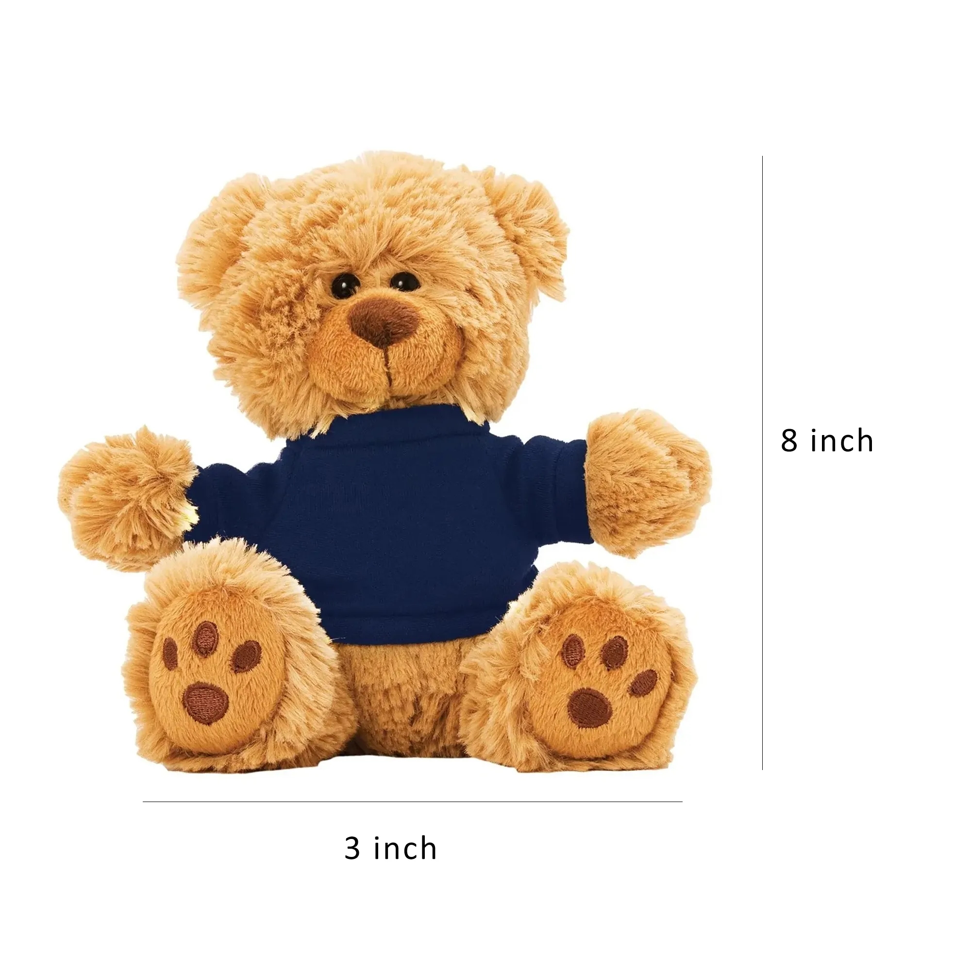 8" Customizable Teddy Bear with Shirt 2
