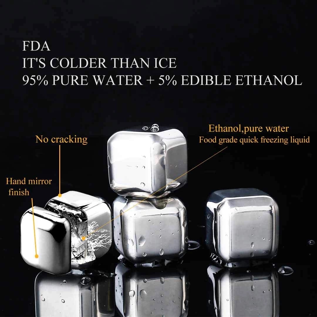 304 Stainless Steel Ice Cube Metal Gift 2