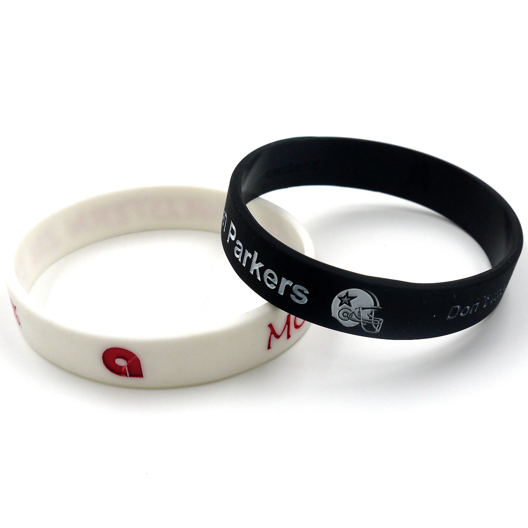 Debossed & Color Filled Silicone Bracelets: 12mm 4