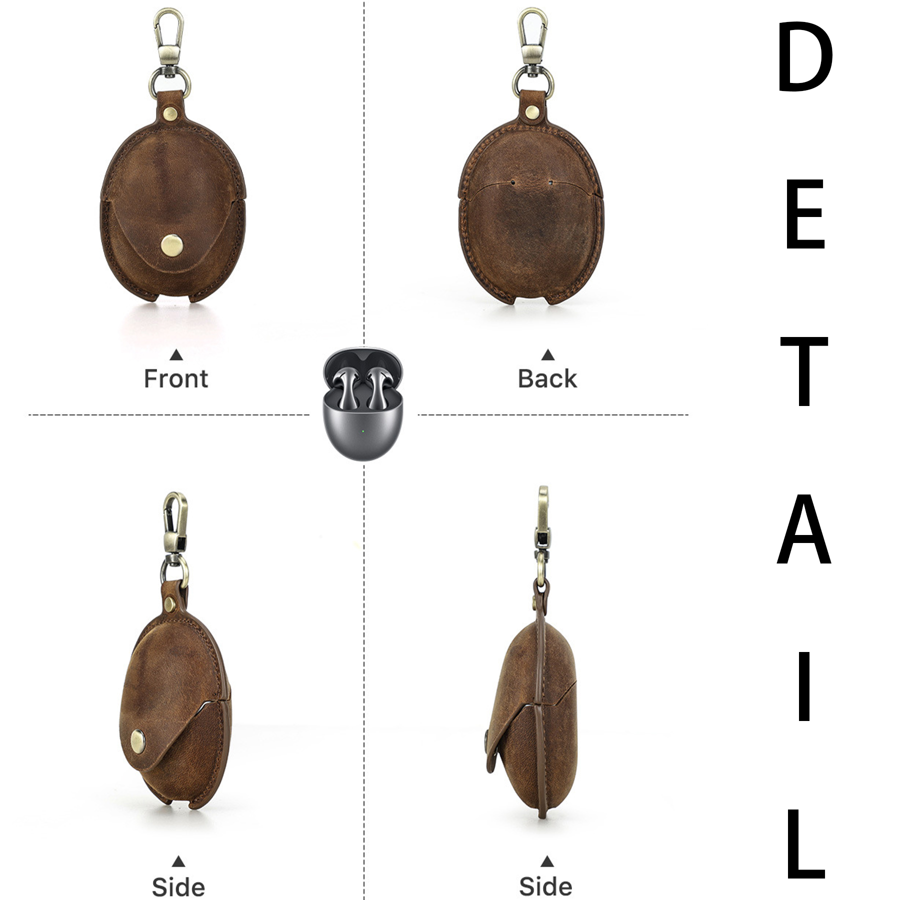 Genuine Leather headset drop protection case 7
