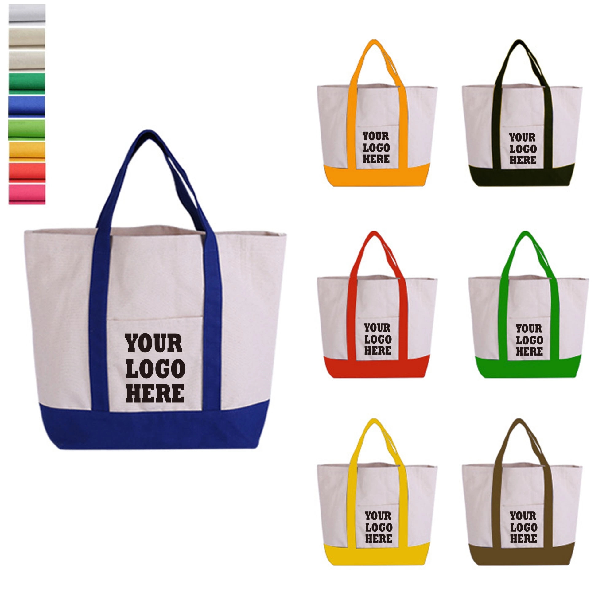 Heavy Duty Canvas Grocery Tote Bag, custom tote bag with logo imprint 5
