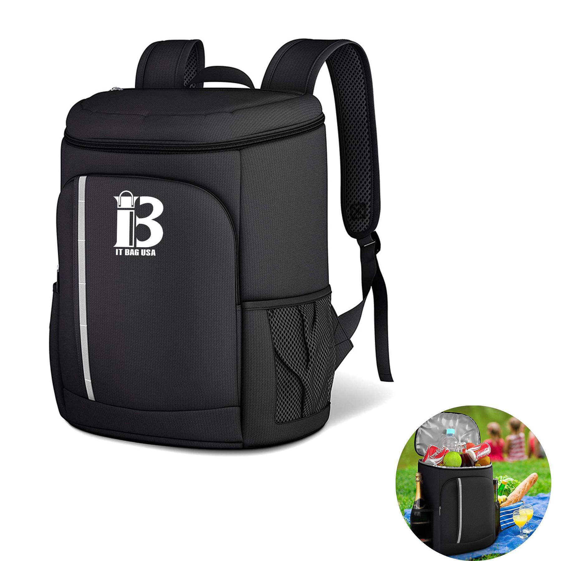 Oxford Picnic Large Insulated Cooler Bag Black 2