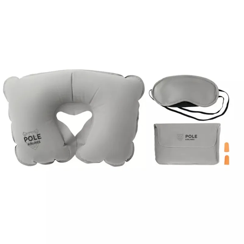 Travel Pillow Kit with Ear Plugs and Eye Mask 6