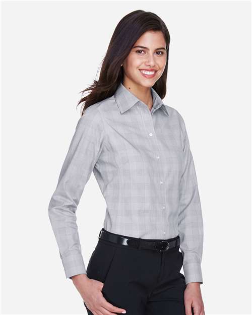 Women's Crown Collection® Glen Plaid Woven Dress Shirt - DG520W 8