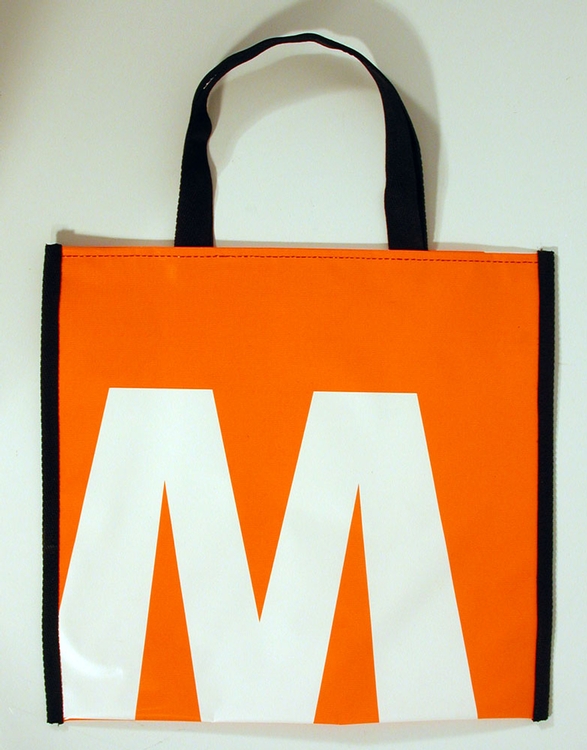 Marquee Recycled Banner Tote Bag 14x13" 2