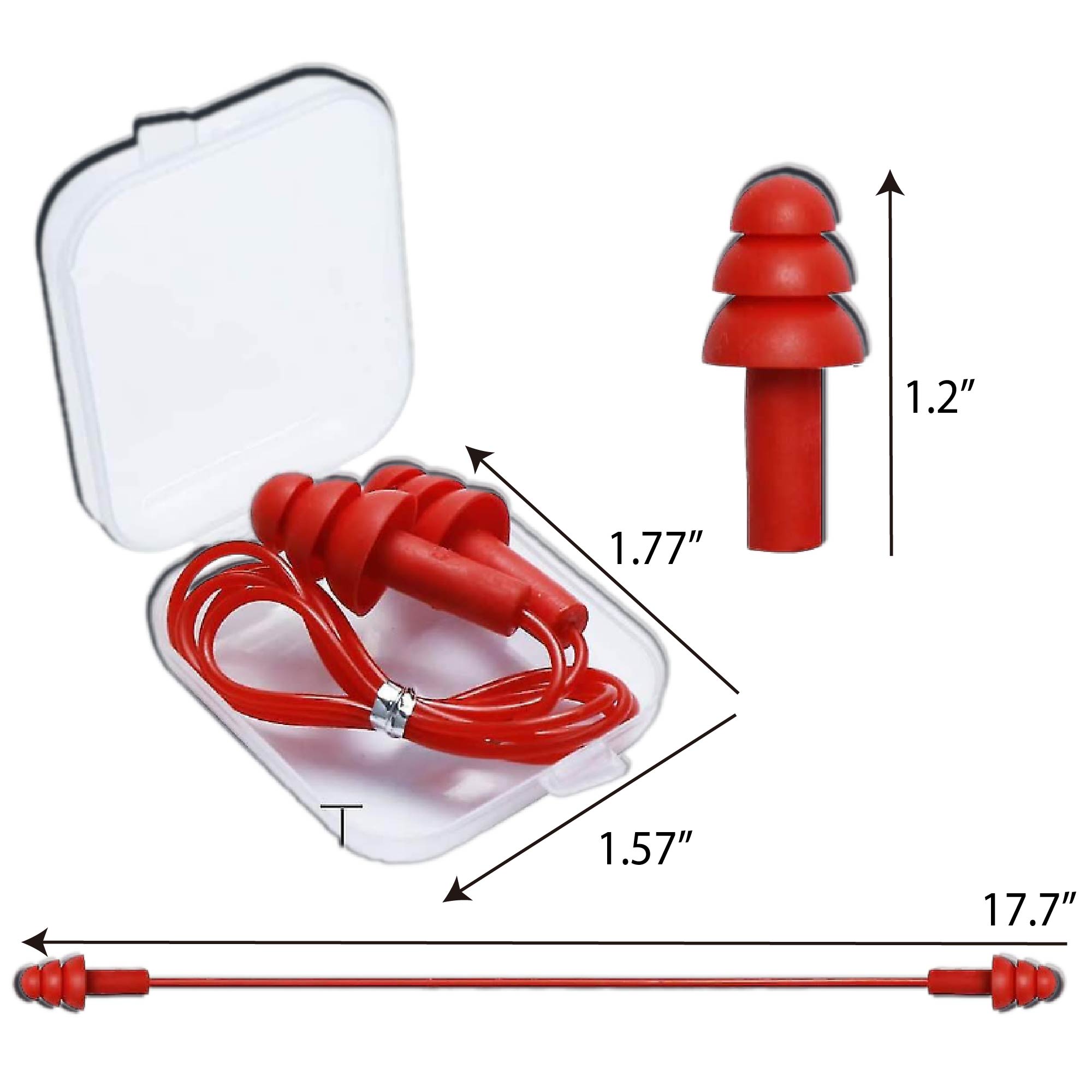 Earplugs Reusable Silicone Ear Plugs In Storage Cases 2