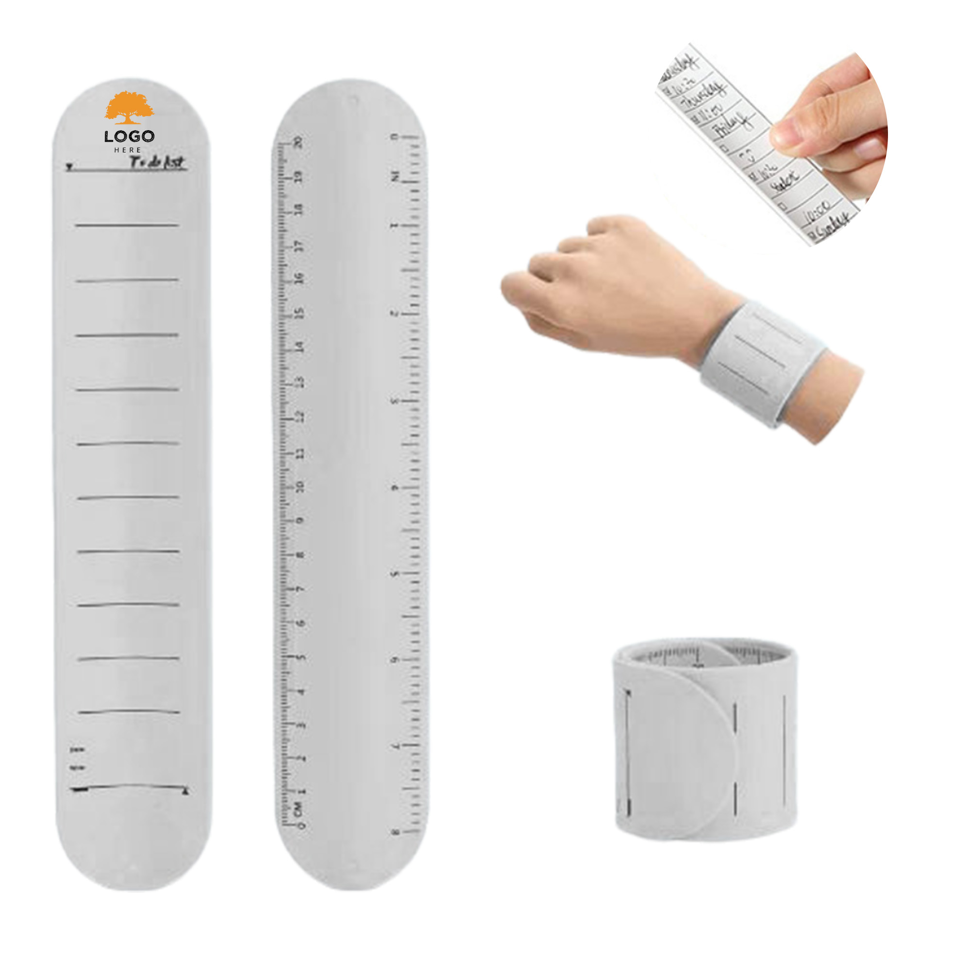 MOQ 50 To Do List Silicone Wristband Writable Erasable Reminder Band 3