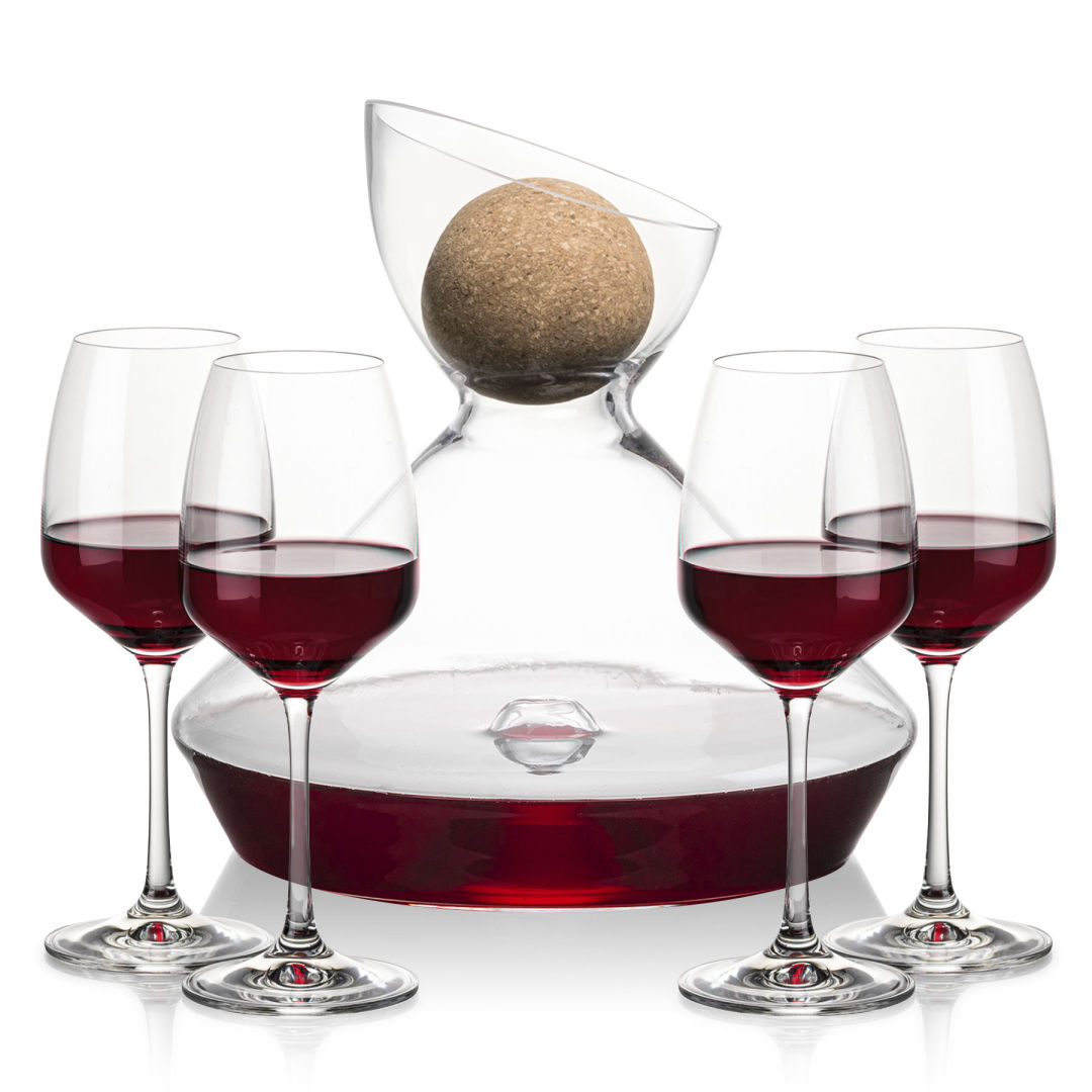 Woodbury Carafe w/Cork Stopper & Oldham Wine 1