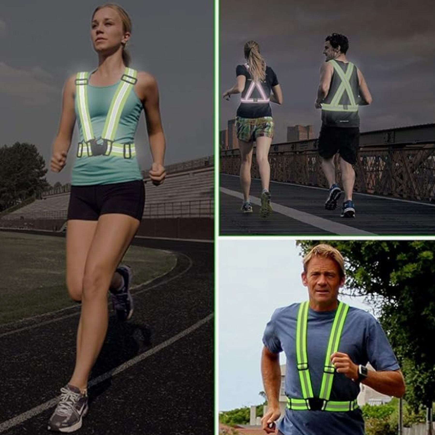 Night Running Cycling Reflective Safety Harness 4