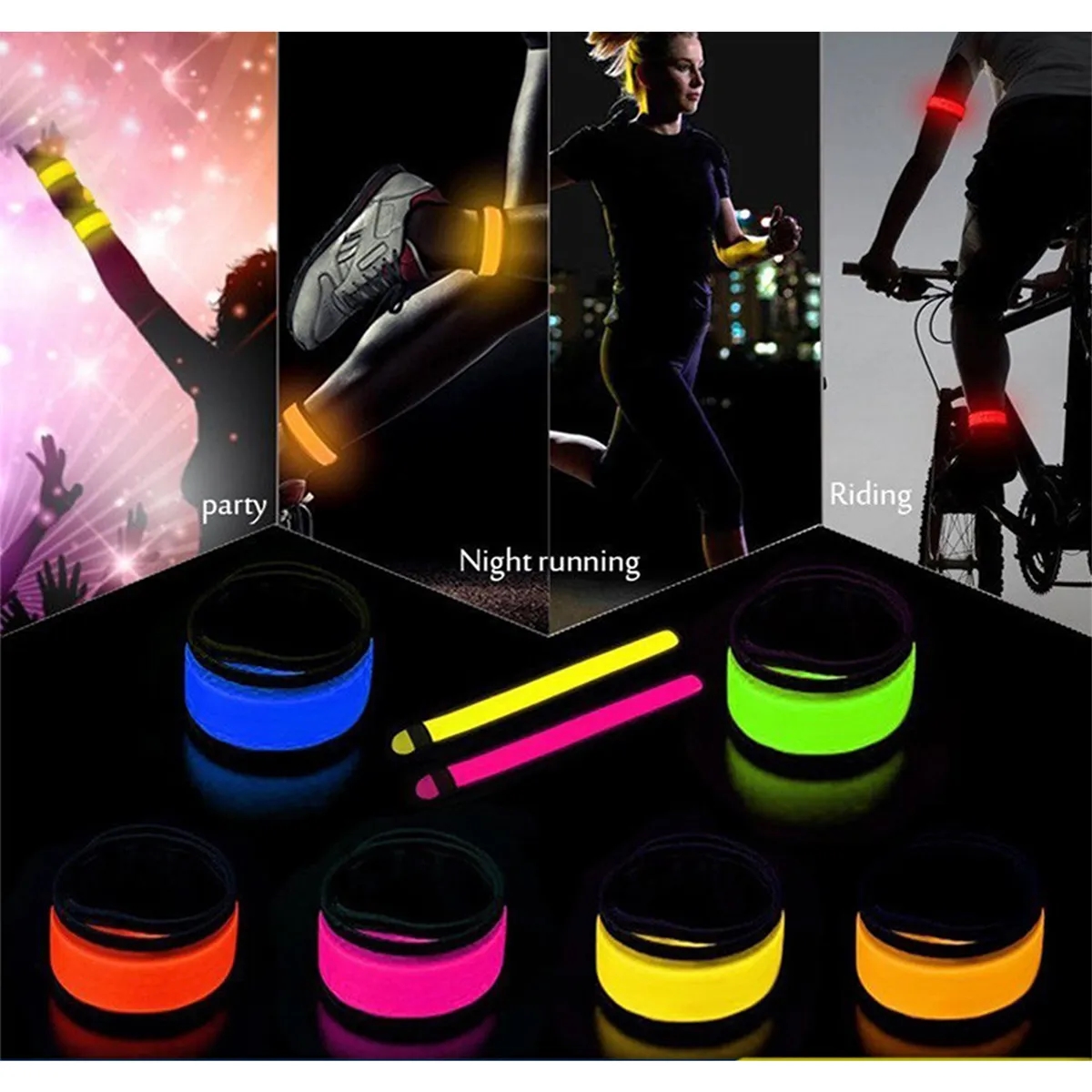 LED Luminous Night Running Wrist Strap Bracelet Arm Band 4