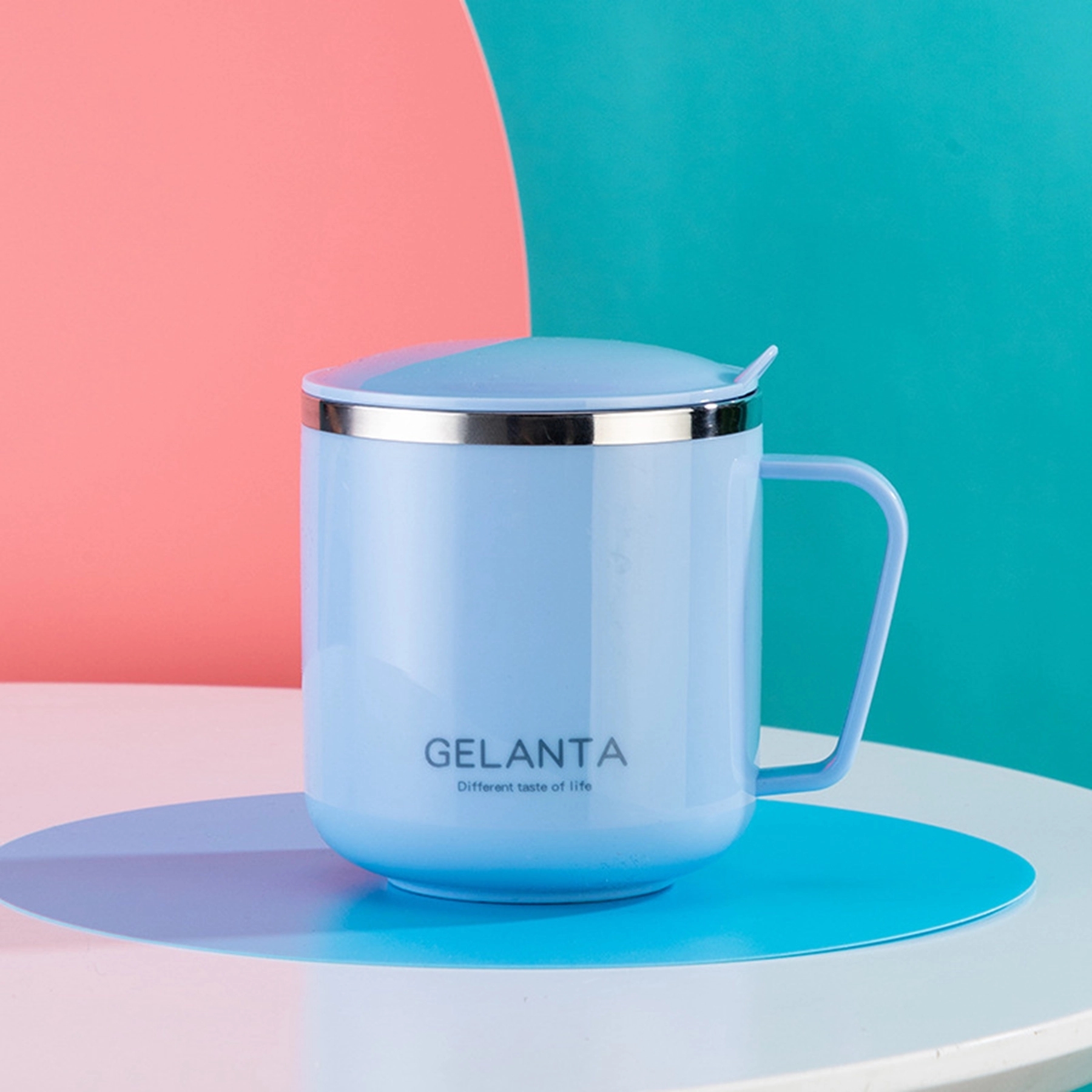 14 OZ. Vacuum Coffee Mug with Handle & Lid 2