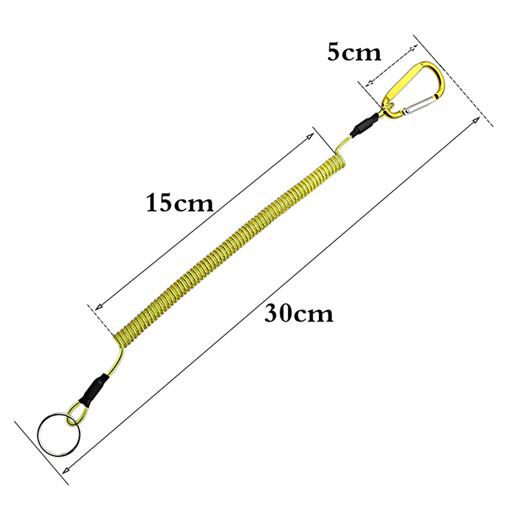 Bungee Spring Keychain with Carabiner Clip 3