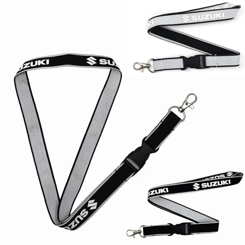 Custom reflective strip work ID lanyard nylon neck strap 2