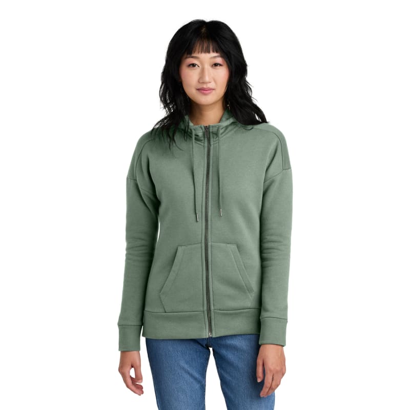 District Women's Perfect Weight Fleece Drop Shoulder Full-Zip Hoodie 4