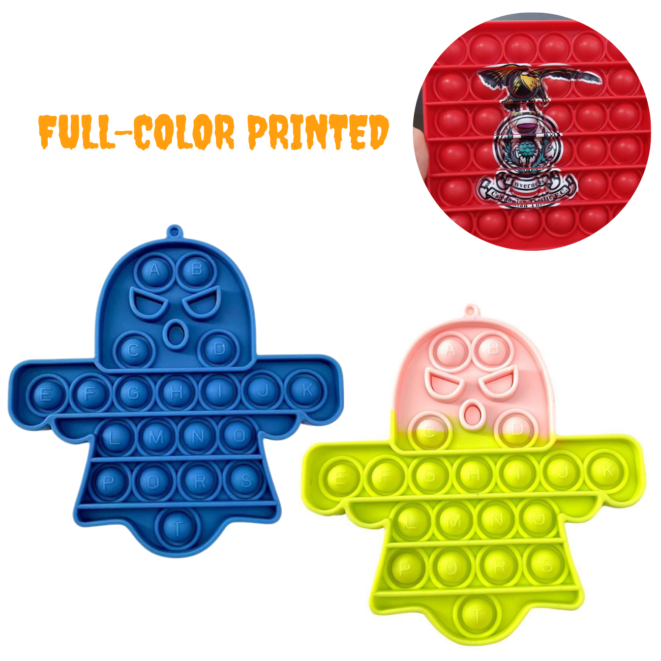 Halloween Ghost - Pop It Fidget Toy Full color 2