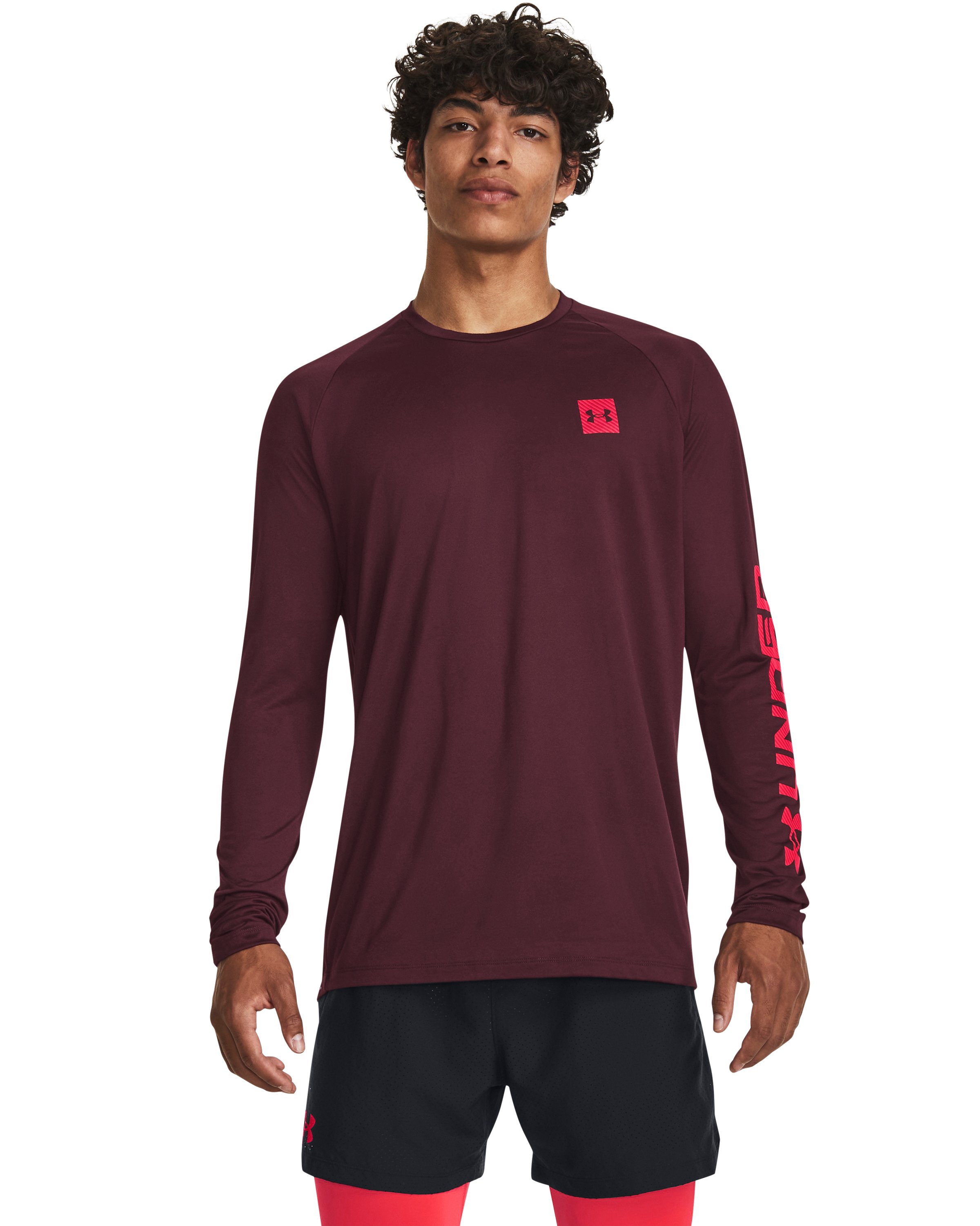 Men's UA Tech Print Fill Long Sleeve  6