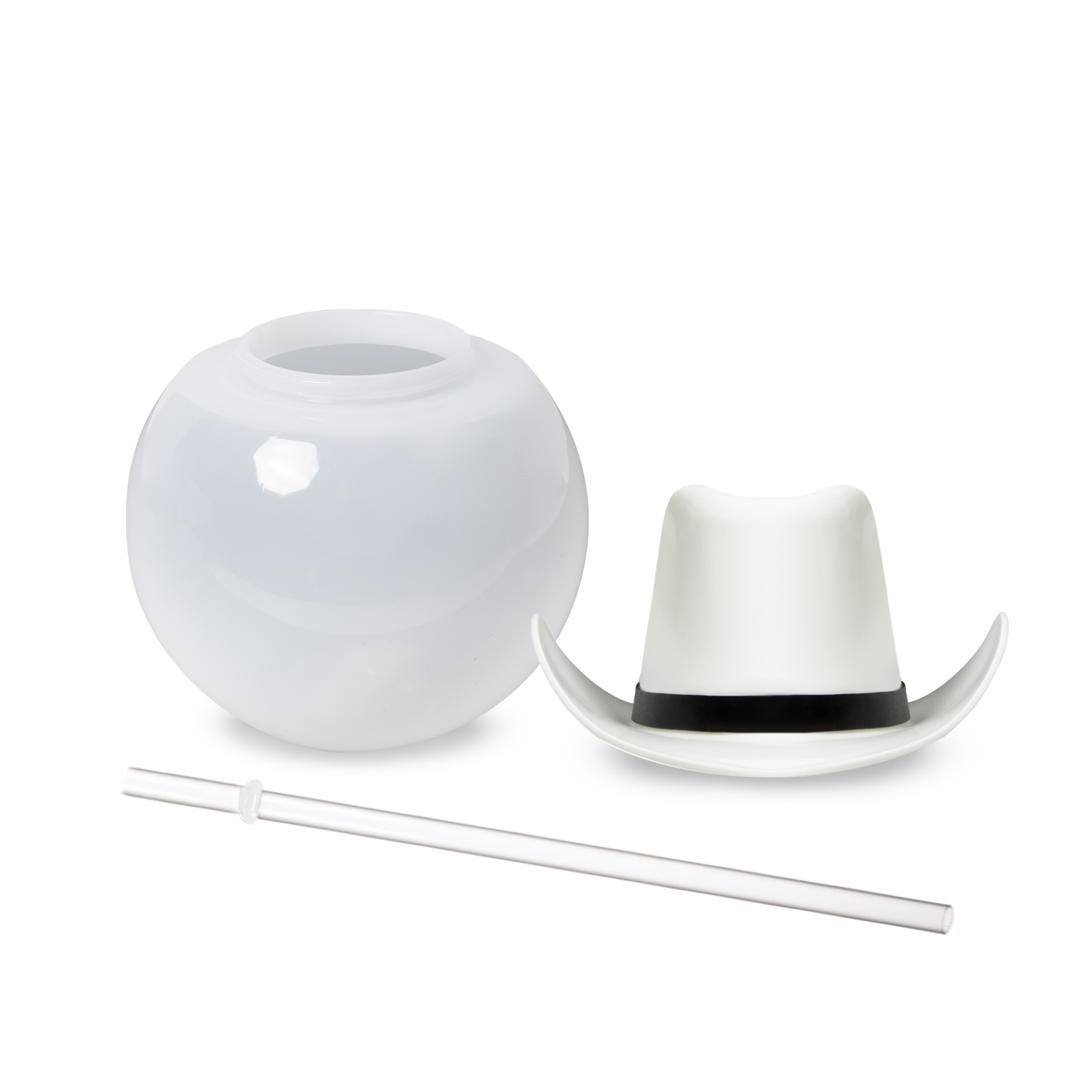 20oz Multicolor LED Ball Tumbler with Straw and White Hat(hat not assembled) 2