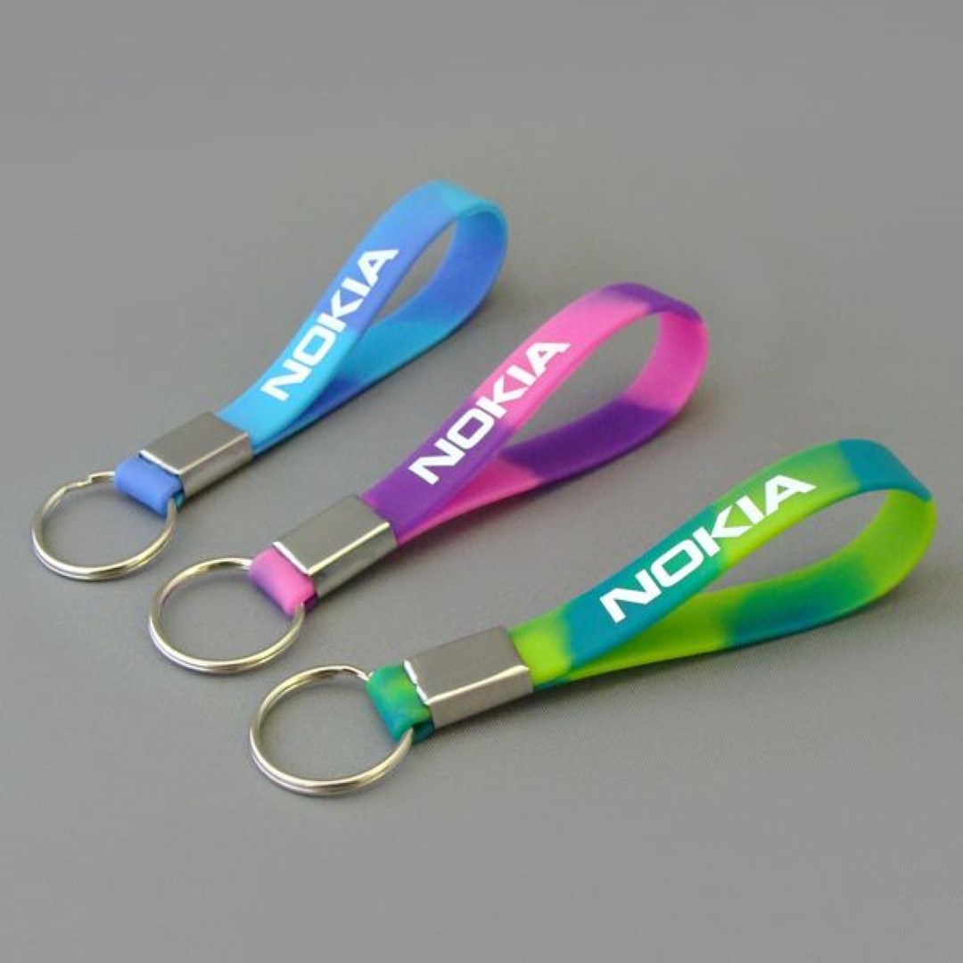 Custom Silicone Printed Keychain 1