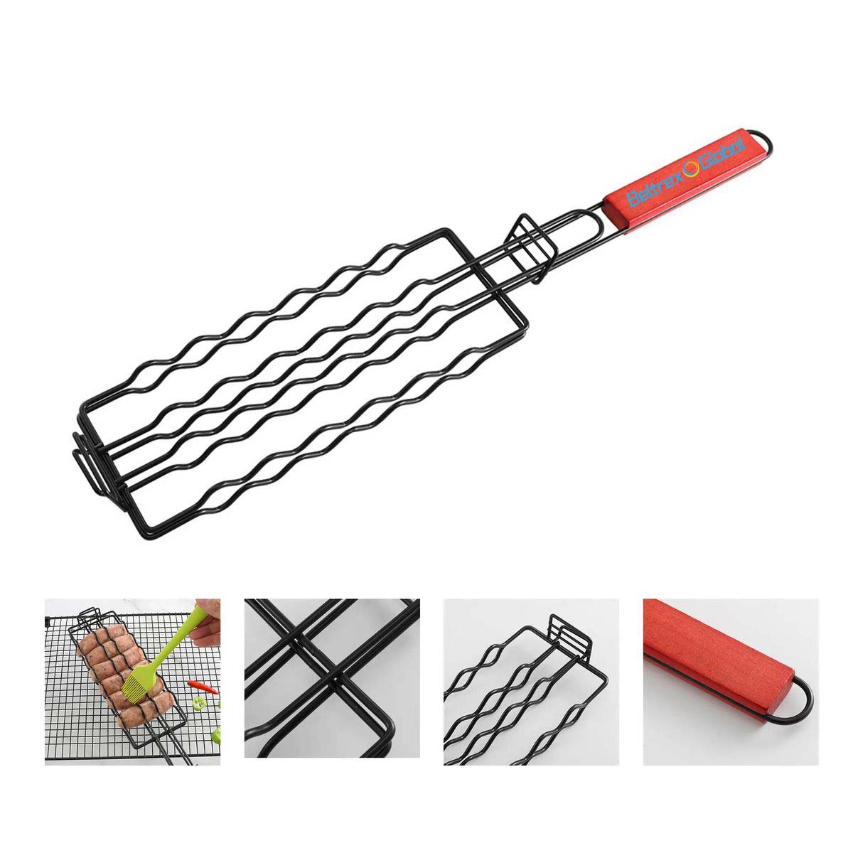 Portable Iron Basket for Barbecue and Picnic Cooking 3