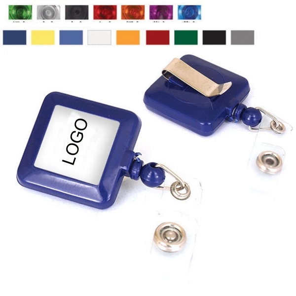 Plastic Square Badge Holder - opaque 6