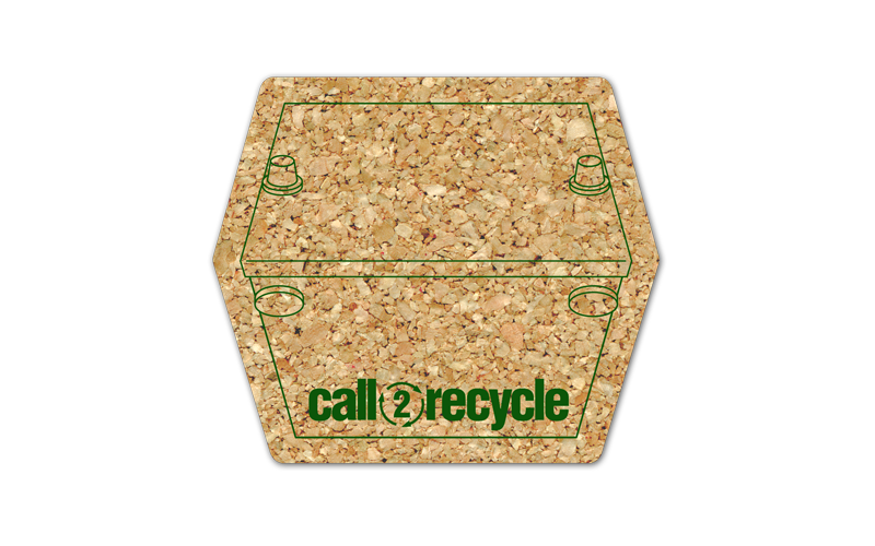 Battery Cork Coaster