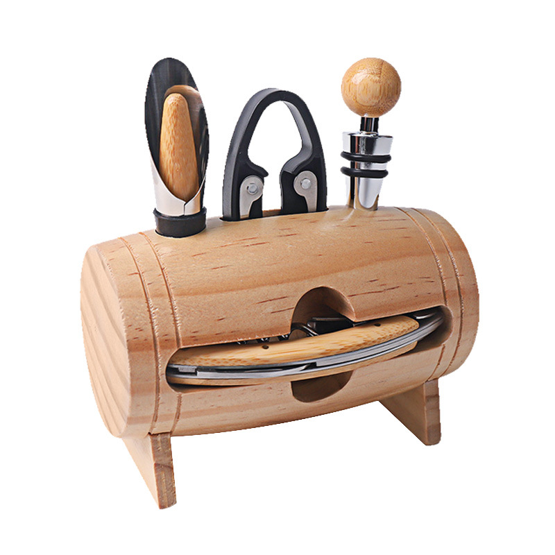 Bamboo 4-Piece Wine Tool Set 2