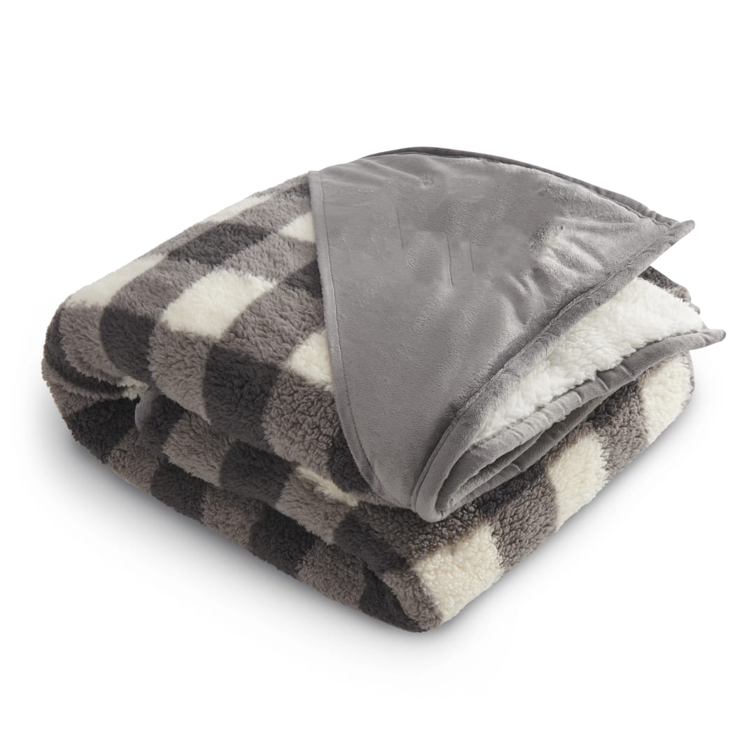 Field & Co.® Double Sided Plaid Sherpa Blanket 10