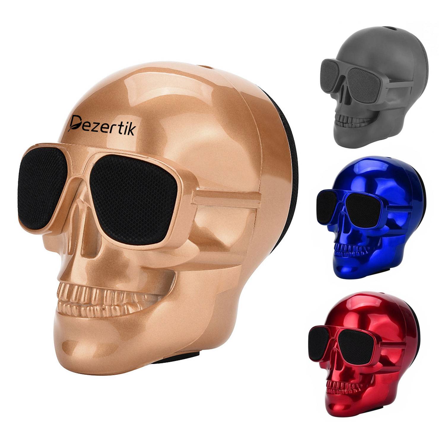 Portable Mini Desktop Skull Bluetooth Speaker 2