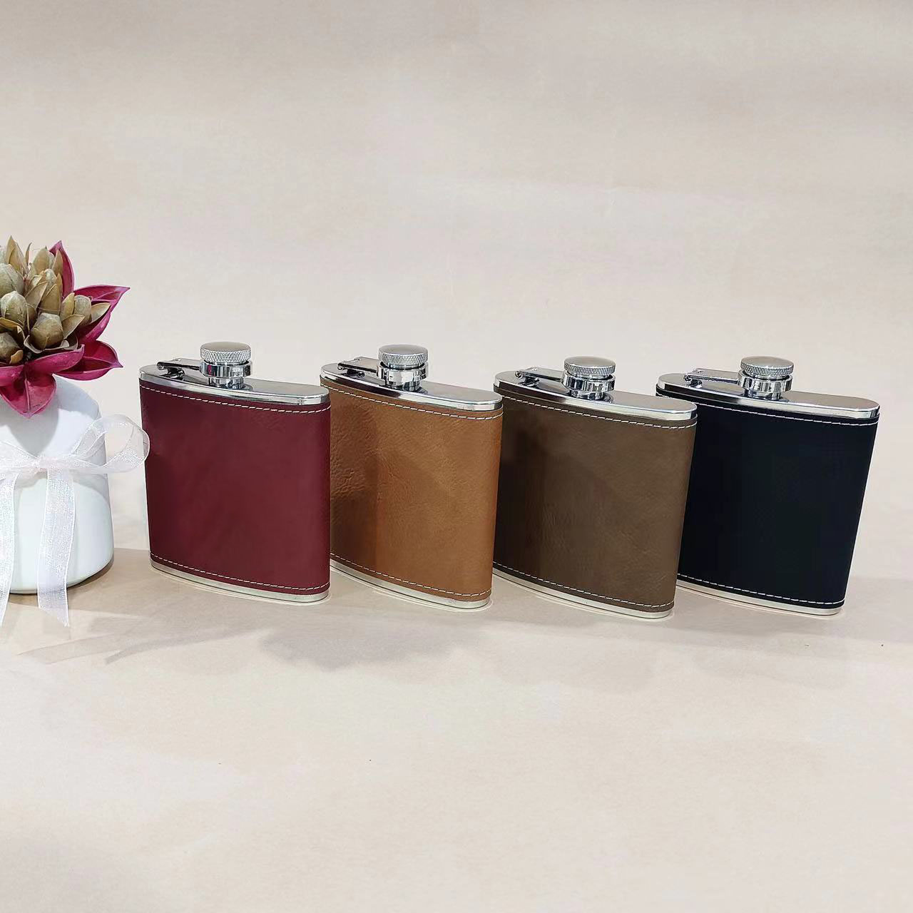 Stainless Steel Wrapped Hip Flask 3